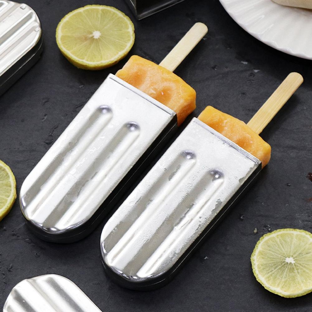 Ice Lolly Mold Stainless Steel Ice Cream Mold  Mold Kit Round Head  Mold Reusable for Gift for Summer