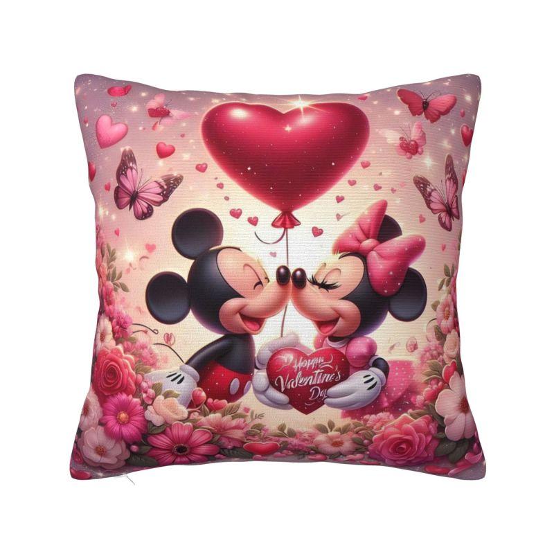 Disney Cartoon Minnie Mouse Cushion Covers Polyester Anime Throw Pillow Case for Sofa Car Square Pillowcase Bedroom Decoration