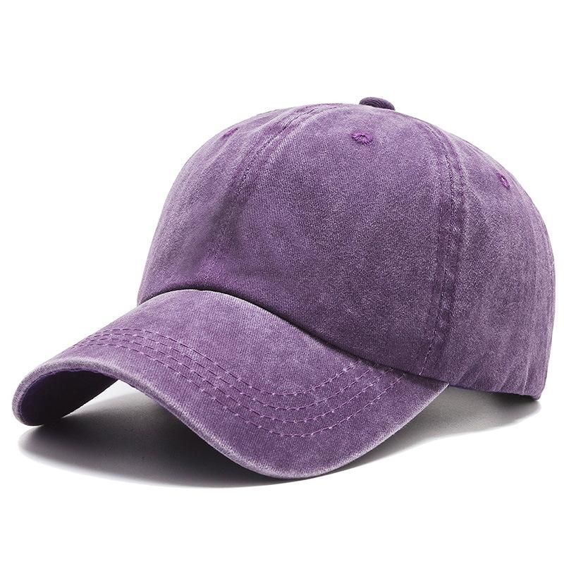 2021 New Men's Baseball Cap Washed Cap Light Plate Couple Hat Solid Color Spring and Autumn Hat Korean Version