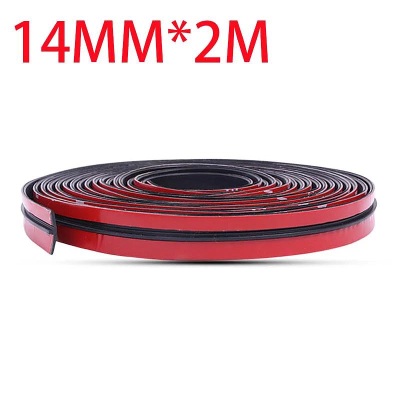 

2M 19/14mm Car T-shaped Rubber Seal Front Windscreen Sunroof Edge Protection Sticker Roof Leakage Seal Soundproofing Accessories