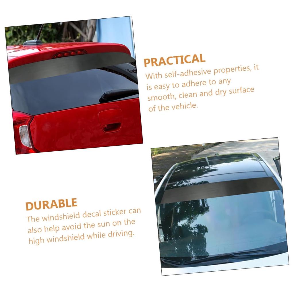 Gatuida 3pcs Windshield Sunshade Car Decal Sticker Windshield Sticker Car Vinyl Sticker Car Sticker Windshield Gantt Strip Front