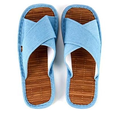 Chinelo de Denim Elegante ORIGINLIFE para Convidados Azuis, Bambu, (eu) 25.5cm-26.5cm