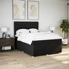 Box Spring Bed with Mattress Black 160 X 200 Cm Fabric