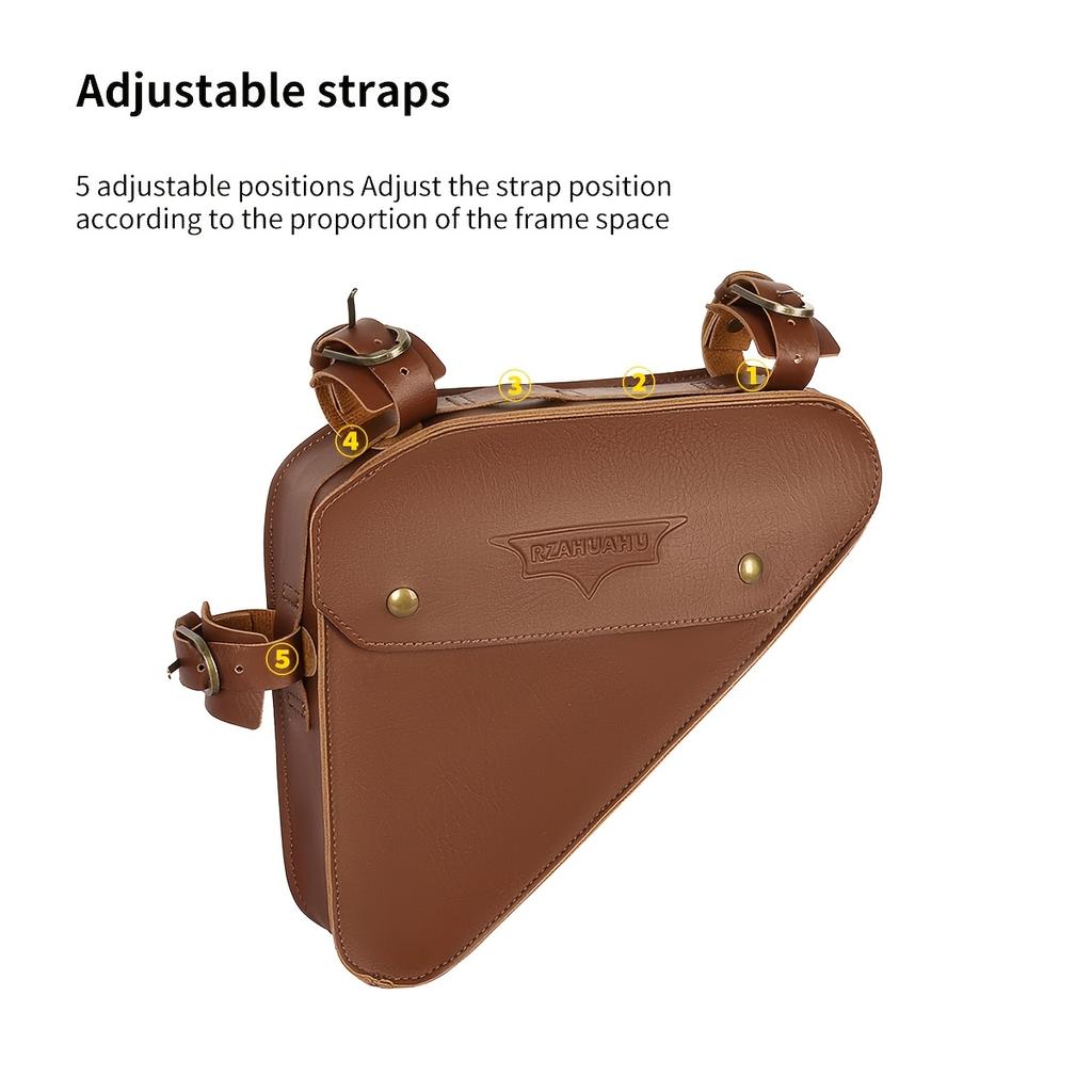 Retro Bicycle Bag, Bike Triangle Bag and Frame Bag, Mountain Bike Saddle Bag, Top Tube Bag, Tool Bag, Cycling Equipment