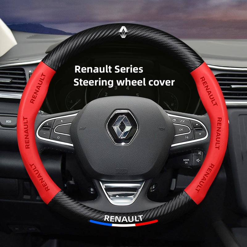 2026 Hot For Renault Hub Caps Car Steering Wheel Cover Breathable Anti-slip Accessories For Renault Clio Koleos Megane QM6 Kadja