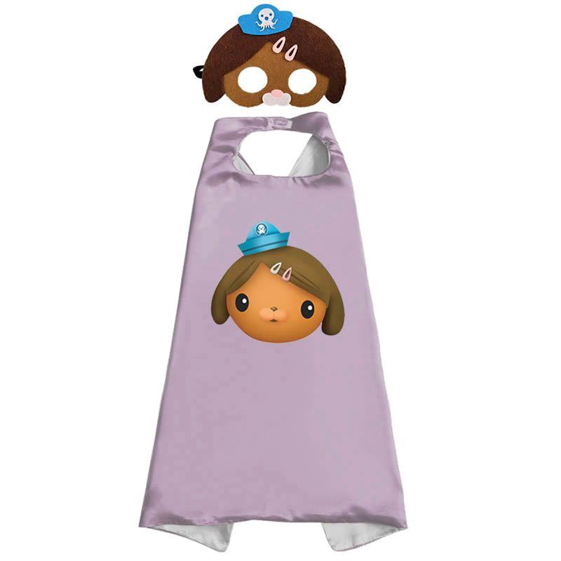 

The 2pcs Octonauts Anime Costume Cosplay Comic Superhero Cloak Mask Dress Fancy Dashi