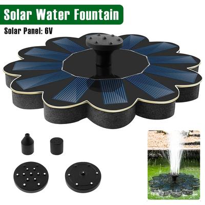 Fontaine à eau solaire Panneau polysilicium Fontaine flottante bain d'oiseaux Pompe avec 5 buses Pompe à eau à économie d'énergie pour bassins de jardin