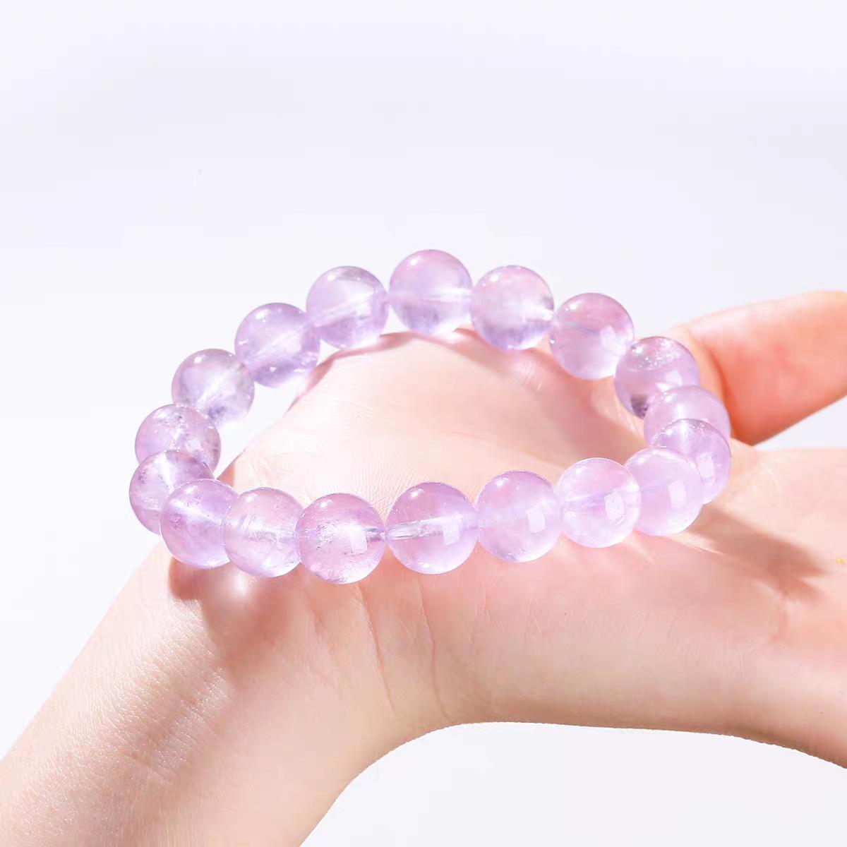 

Lavender Amethyst Bracelet with Round Beads - DIY Jewelry Gift 8mm, approx. 23 beads