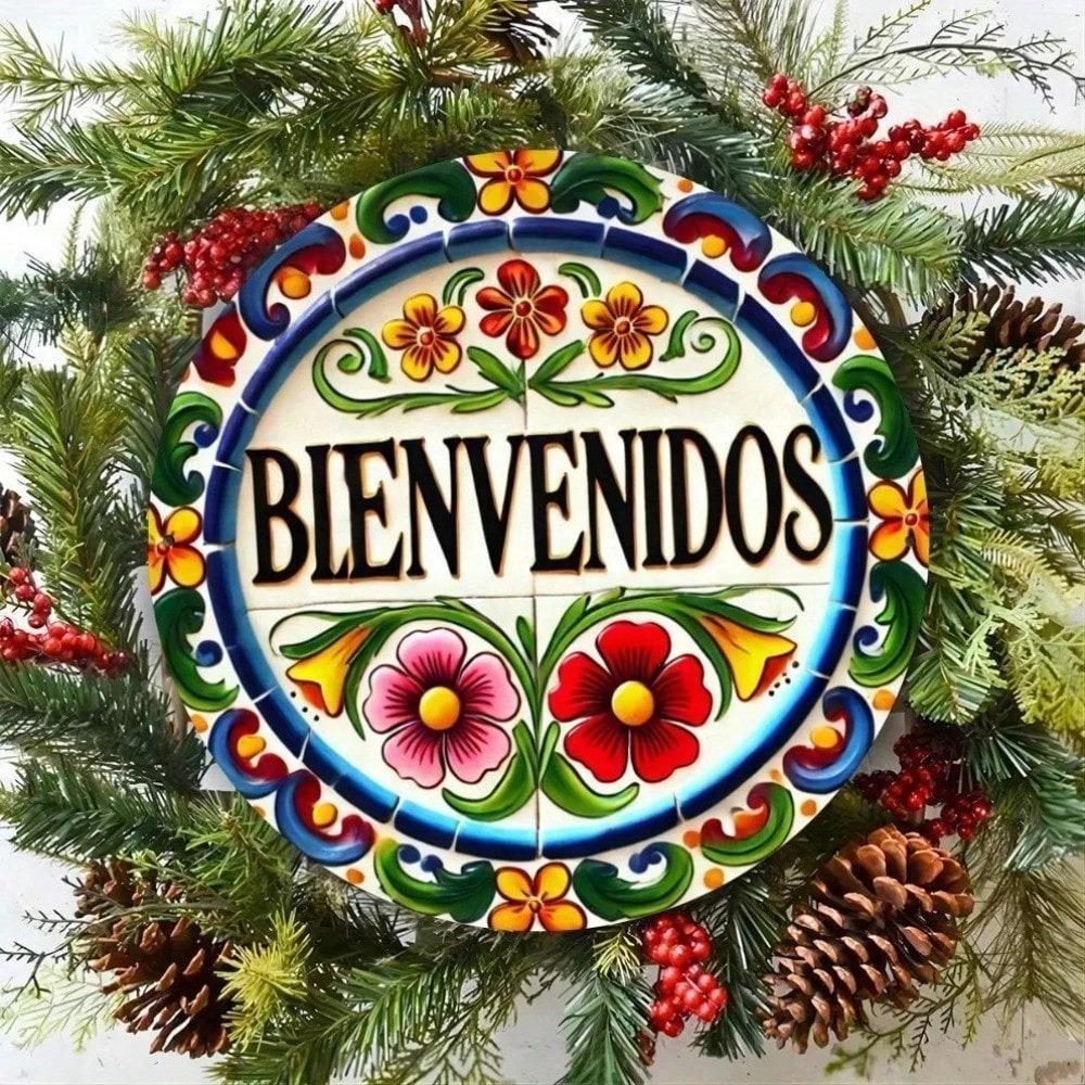 Retro Metal Tin Sign 8x8 Vintage Spanish Decor Wall Art for Kitchen Bar Patio