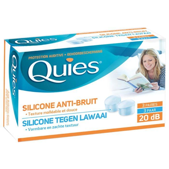 Quies Protection Auditive Silicone Anti-Bruit Discrétion 3 paires