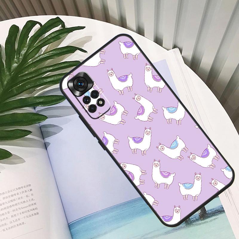 Cute Llama Case For Xiaomi Redmi Note 9 8 10 11 12 Pro Note 11S 10S 9S Redmi 12C 9C 10A 10C Back Cover