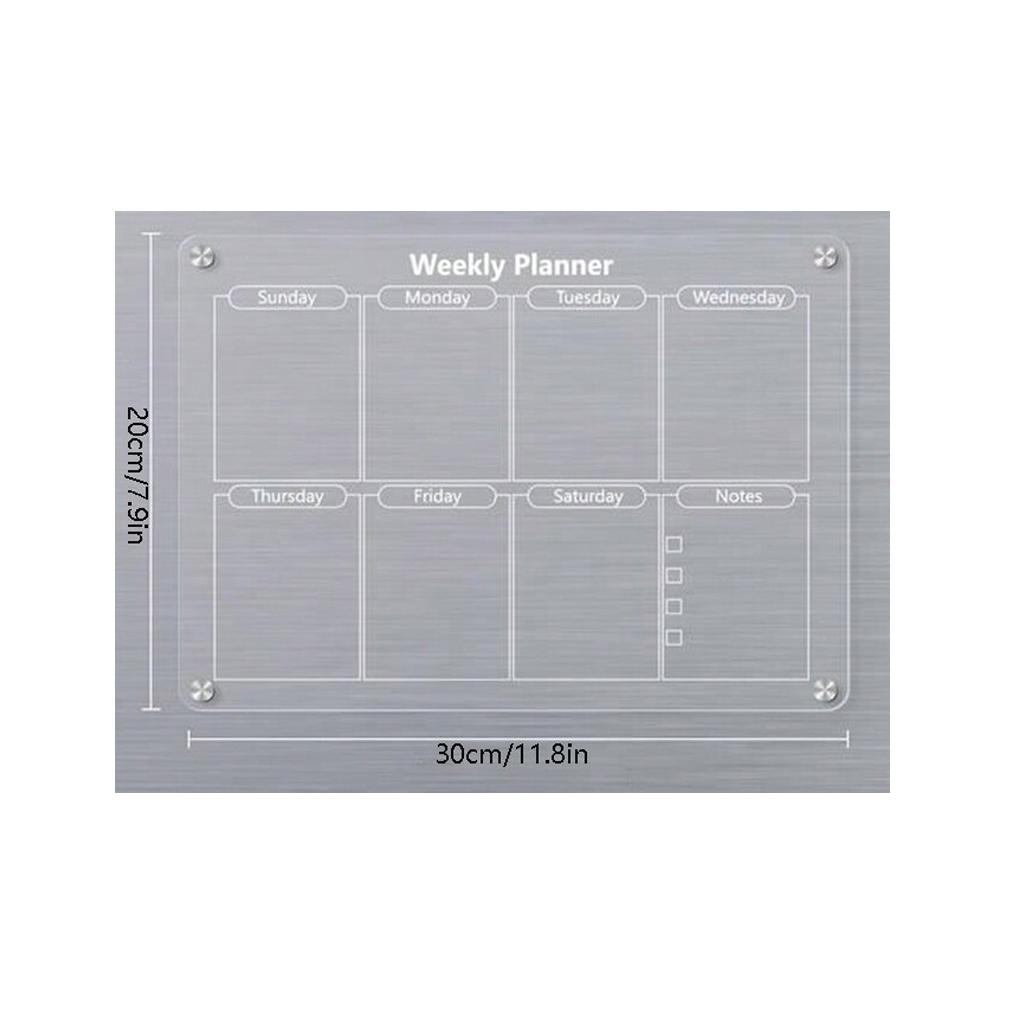 Multi-Use Dry Erase Board Calendar Anti-slip In Magnetic Calendar Board with Calendar Board Planner Reusable Magnetic Dry Erase