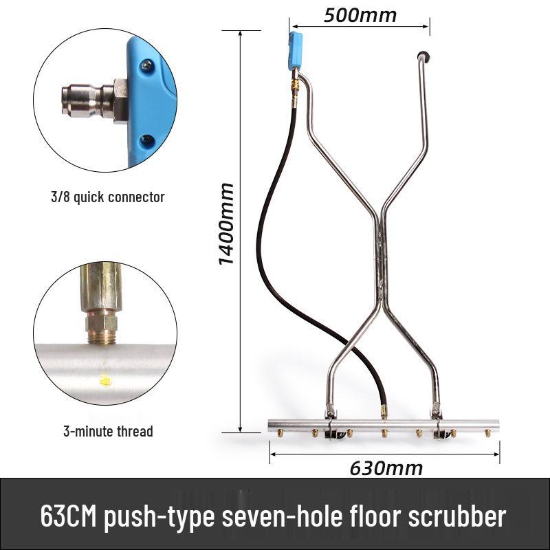 Efficient Push-Type High-Pressure Floor and Chassis Cleaner with Multi-Hole Disc