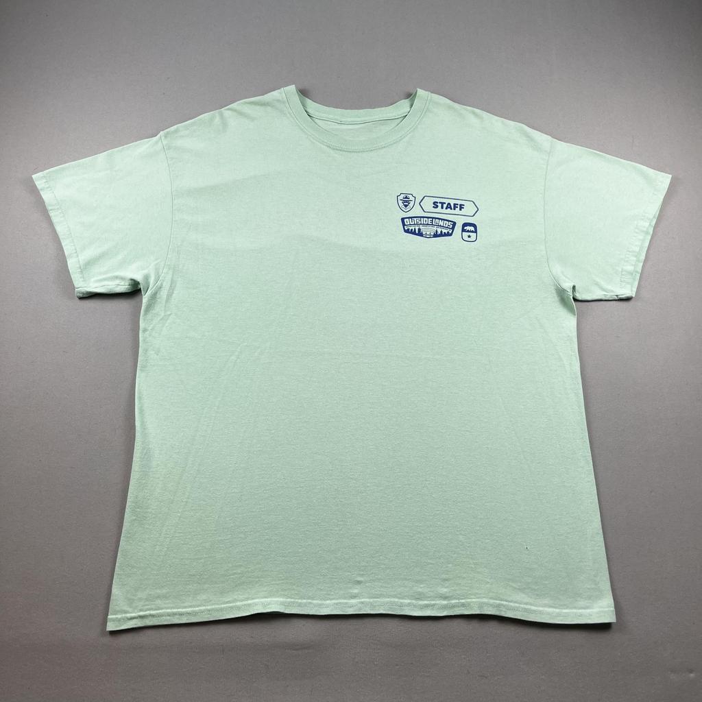 Outside Lands Music Festival T-Shirt Mens XL Mint Green Staff Volunteer SF 2016