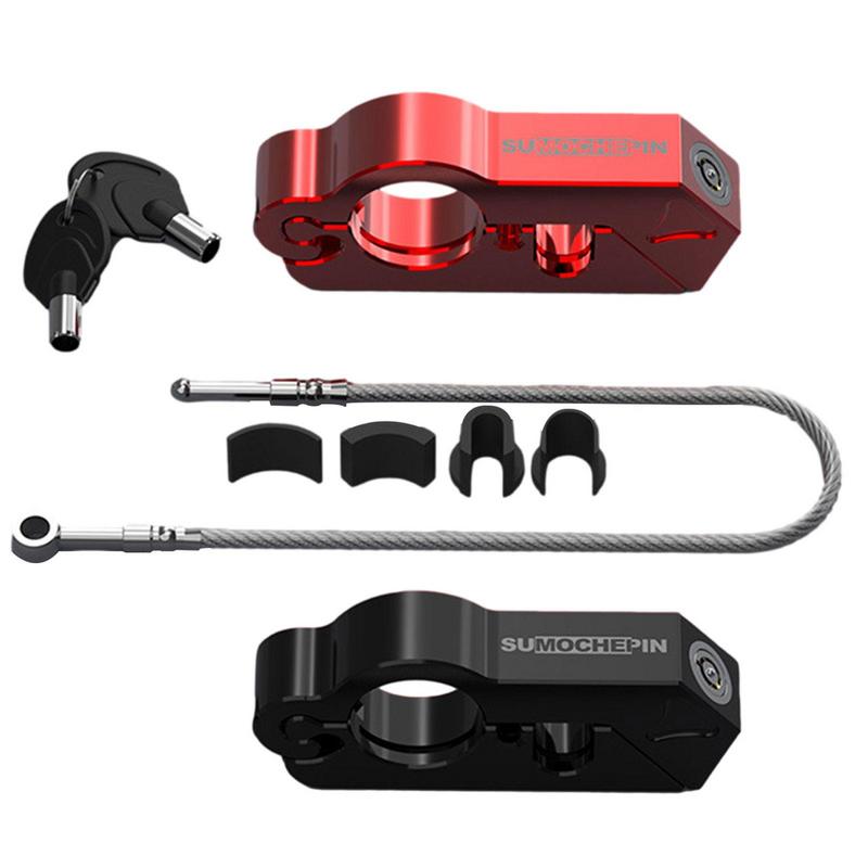 Zámek rukojeti motocyklu 2 v 1 Zámek helmy proti krádeži Brzdový zámek z hliníkové slitiny Rukojeť elektrického vozidla Zámek klaksonu Pro motocykl
