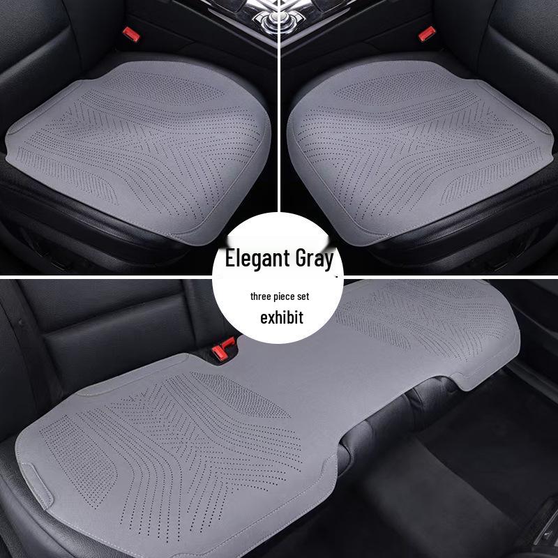 Universal Semi-Surround Suede Car Seat Cushion - All Seasons, Summer Cool, Small Waist Design 2025