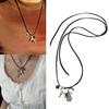 Lightweight Horse Charm Tassels Necklace Stylish Wax Rope Neck Chain Stylish Neck Jewelry Gift For Sister Best Friend