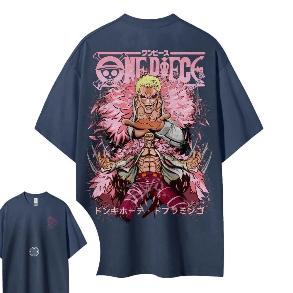 2026 ONE PIECE Doflamingo Short-sleeved Men's and Women's Same Style Comfortable Short-sleeved Couple's Clothing Casual Short-sleeved