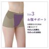 Girdle Warm Terry Short Size M [Lucian] Shapewear, Lining, Length, Black,