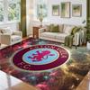 Aston Villa Fußball Design Kristall Samt Teppich Weiche Dekorative Matte für Schlafzimmer Eingang
