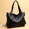 Vintage Large Capacity Tote Bag Soft Leather Texture Women's Casual Tote Handbag For Commute