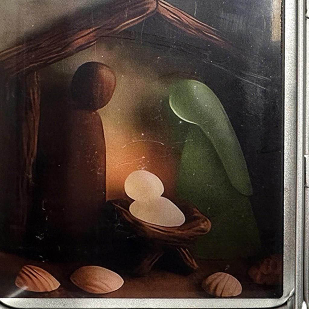 Christmas Nativity Jesus Nativity Set Family Nativity Scene Handmade Cabin Box Theater Desktop Ornaments For Xmas Decor