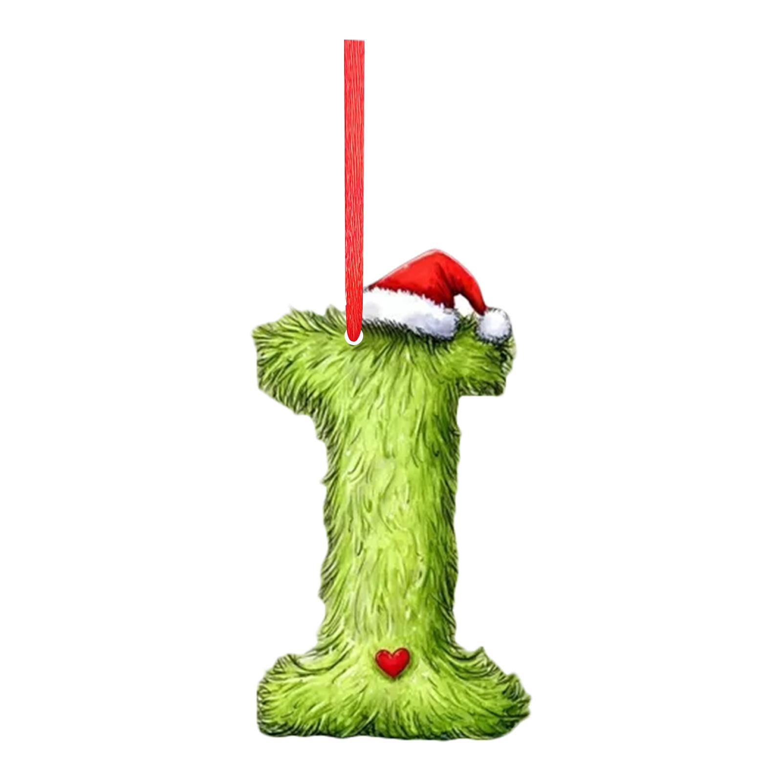 

2D 26 букв Рождественские украшения Акриловые плоские Рождественские елки Украшения для дома Украшения One Size