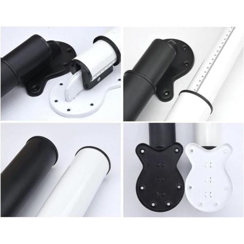 lisBaby Cold-Rolled Steel Folding Telescopic Adjustable Height Furniture Legs, Telescoping Bar Desk Legs, Folding Table Legs (White, 550-850mm)