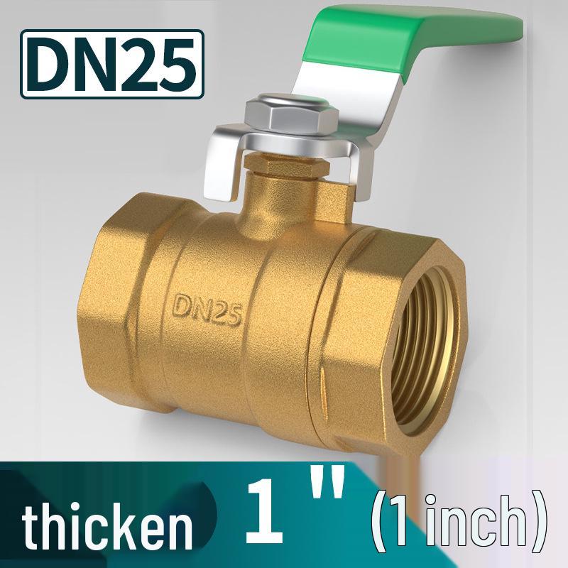 Heavy-Duty 1/2" Brass Ball Valve for Air and Water Pipes, Internal/External Thread