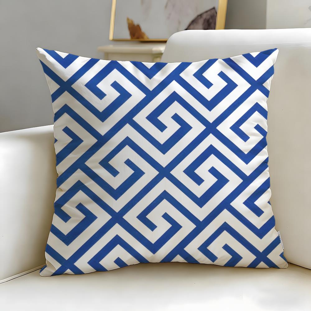 Mosaic Pattern Cushion Cover Soft  EasyWash Pillow Case  Versatile for Couch Bed Travel and Office