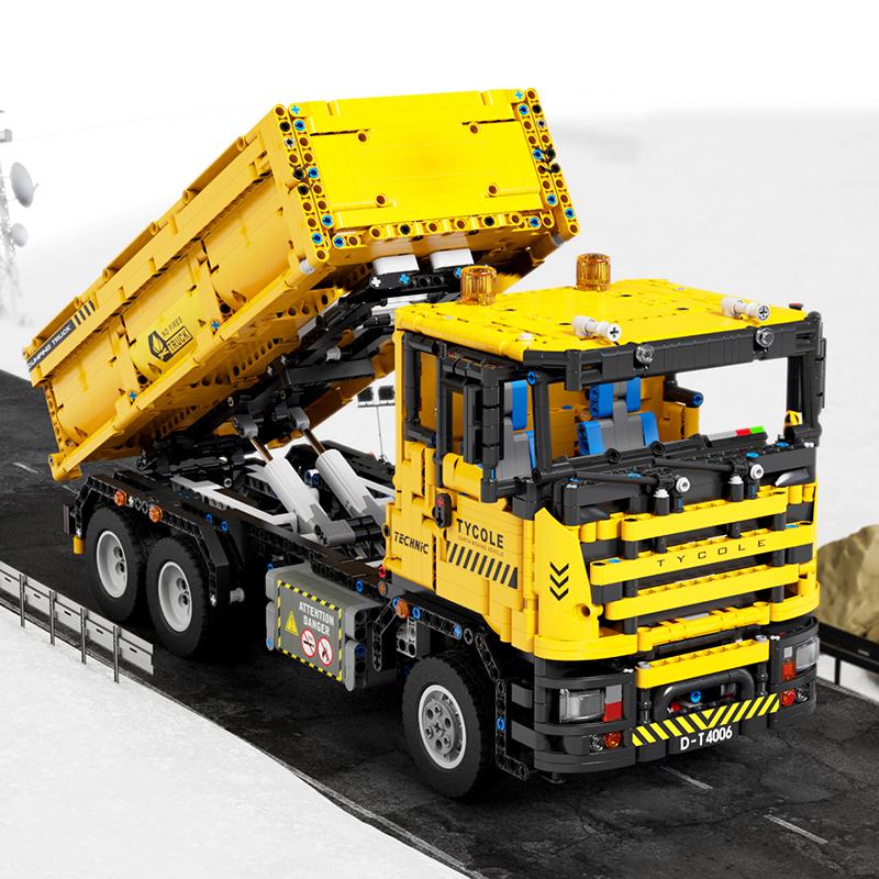 Non-Toxic Rc Engineering Vehicle Building Blocks Bulldozer Earthmoving Vehicle City Engineering Car Model Technology Bricks Kids Toys Gift
