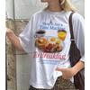 Women Breakfast Graphic Tees Shirt Streetwear Oversized Funny Meme Short Sleeve T Shirt Cute Food Lover Shirt Unisex Clothes