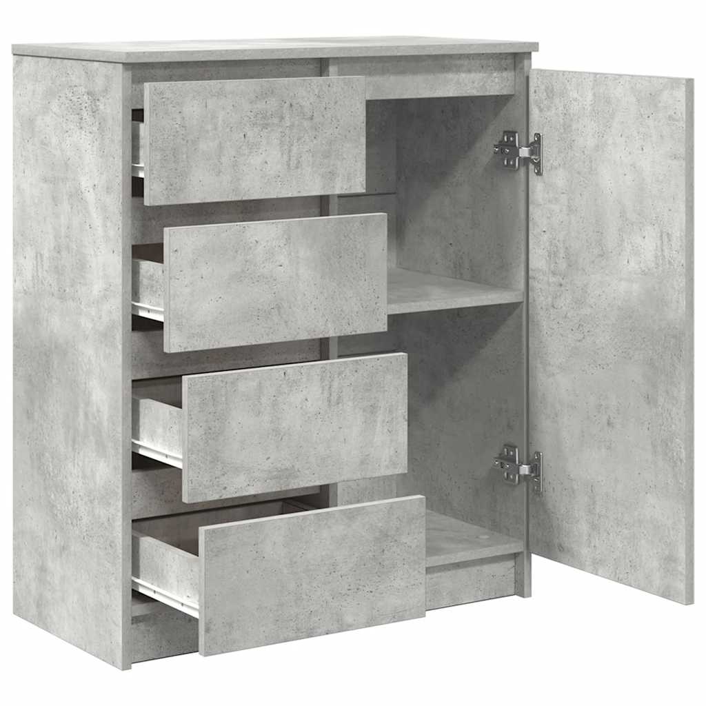 Sideboard with Drawers Concrete Grey 71 x 35 x 84 cm Engineered Wood