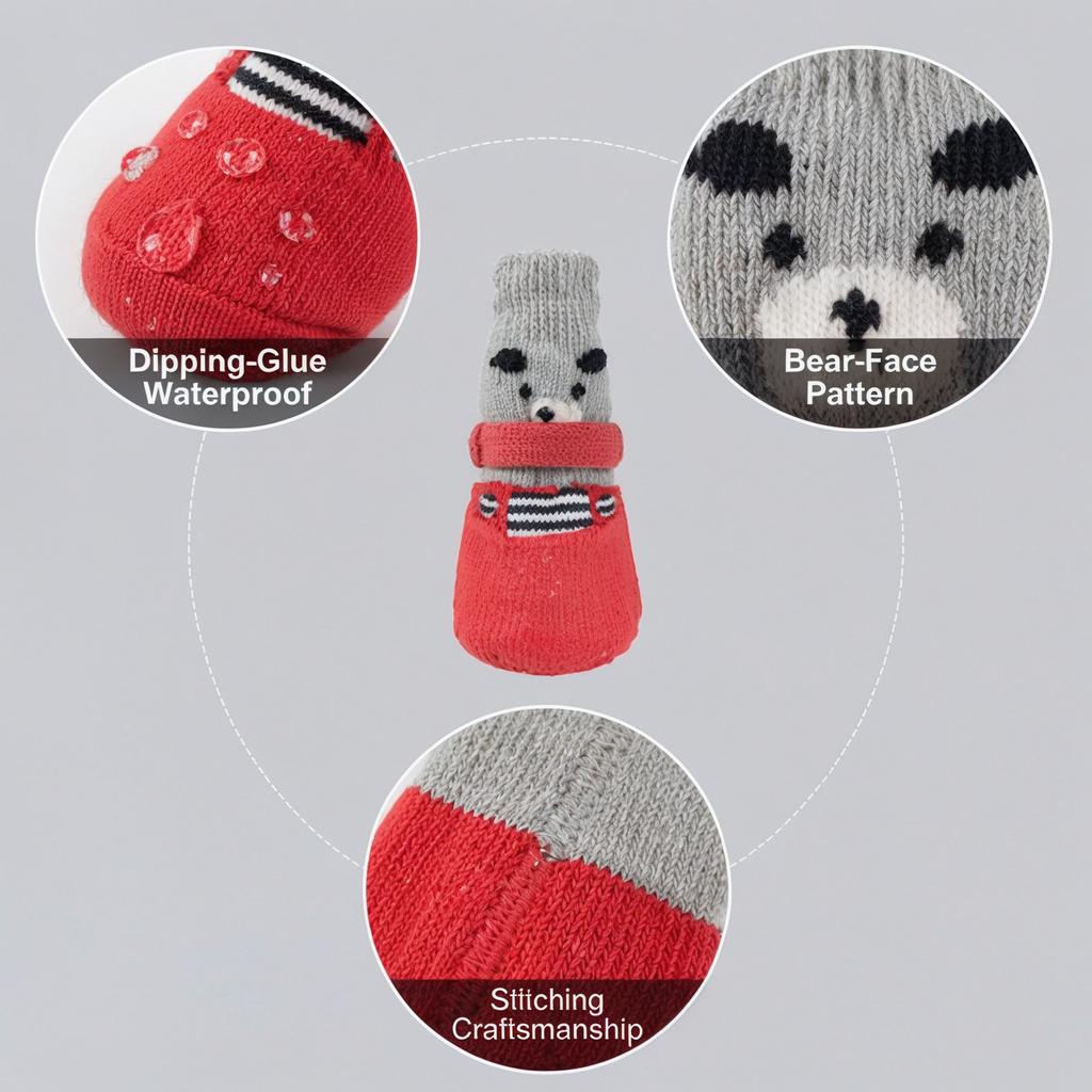 Wasserdichte Hundeschuhe Rutschfest Langlebig Haustiersocken Schützende Stiefel mit Verstellbarem Riemen für den Außenbereich und Pfotenschutz