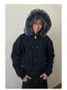Madextreme Zuo Shan schwere Canvas-Jacke mit Fleecefutter und Pelzkragen-Kapuze