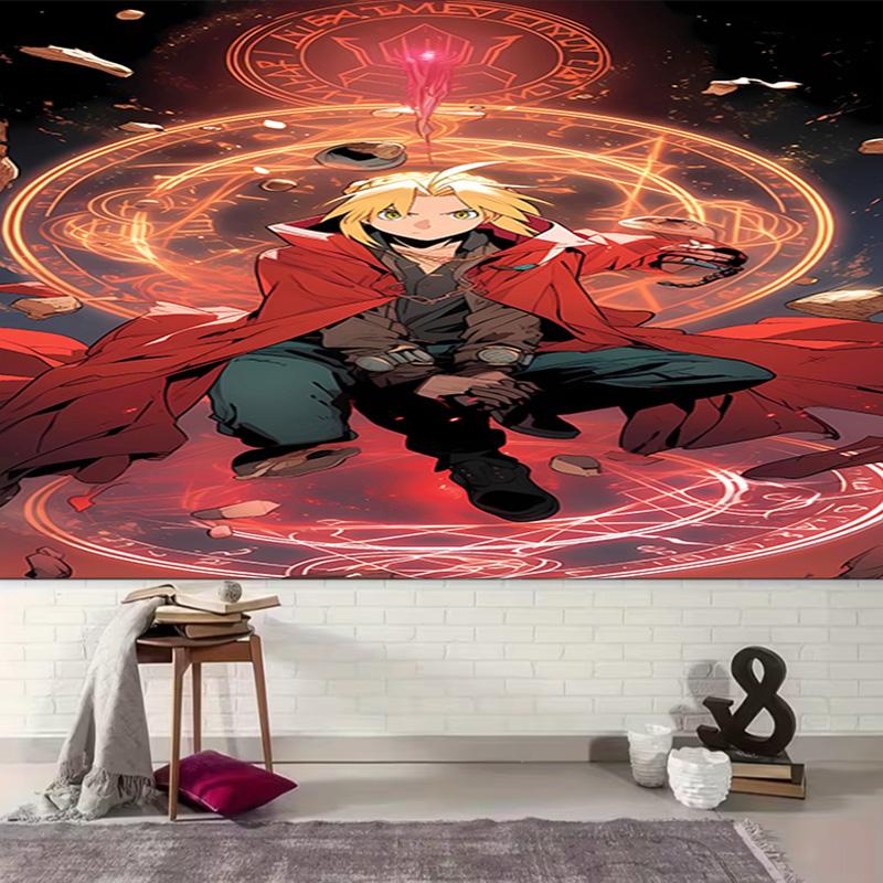 1pc Fullmetal Alchemist Tapestry, Living Room, Bedroom, Office, Party Decor, Ideal Festive Gift