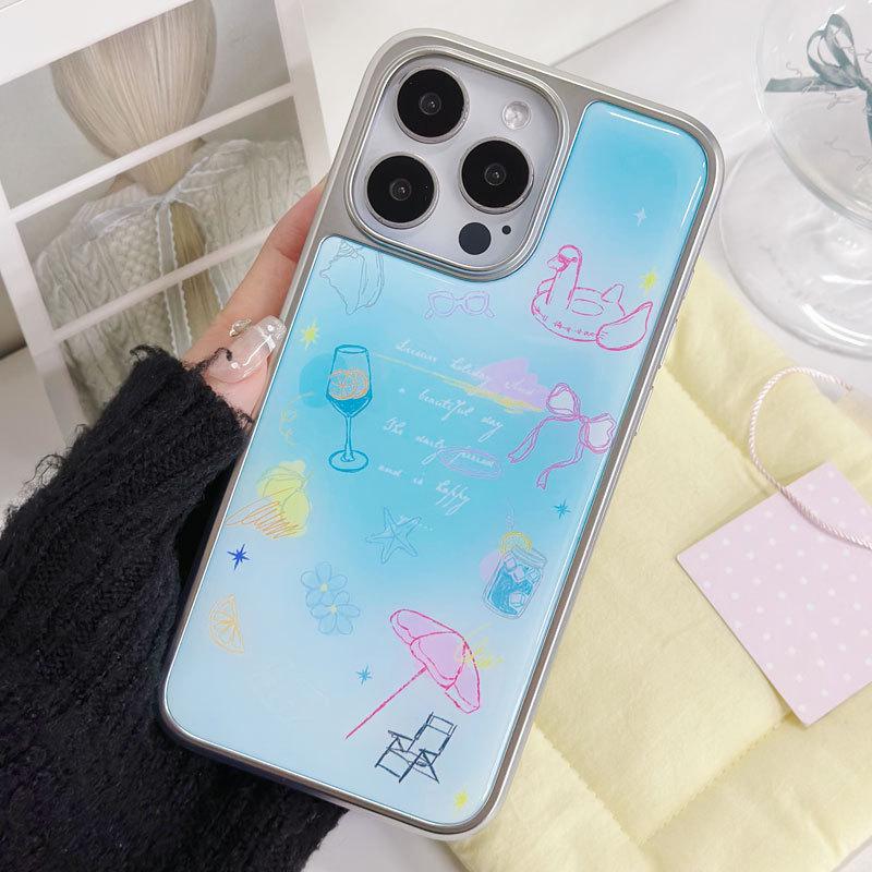 Zhitai Electroplated Silver Edge Drip iPhone 16/15 & Huawei Mate60 Case