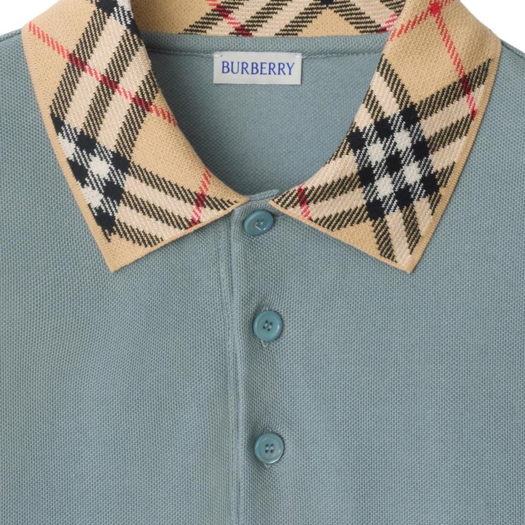Burberry checked-collar polo shirt 811094411