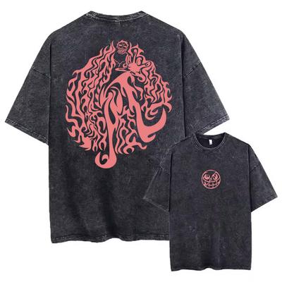 Herren Streetwear T-Shirt Retro Vintage Gewaschenes Grafik T-Shirt Herren Harajuku Baumwolle Kurzarm T-Shirt Tops