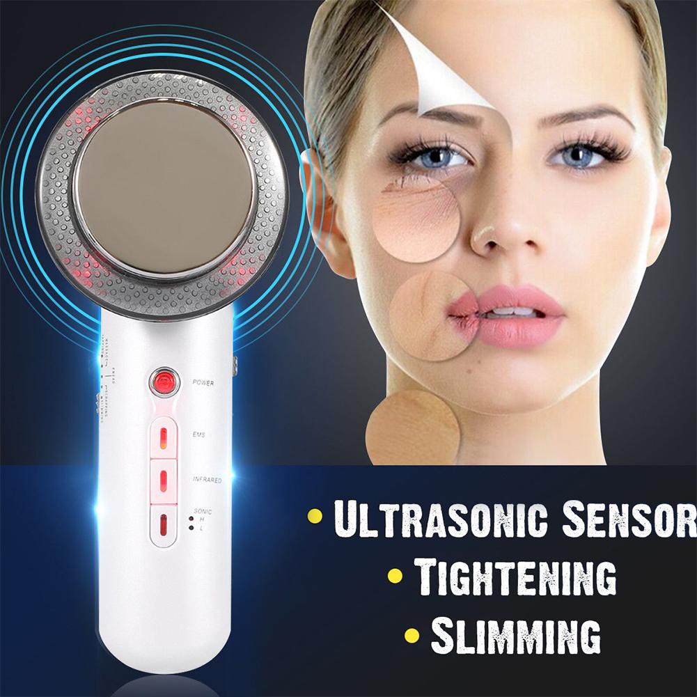 3-In-1 Multifunctional Handheld Ultrasonic Massager Infrared Slimming Beauty Apparatus Face Skin Care