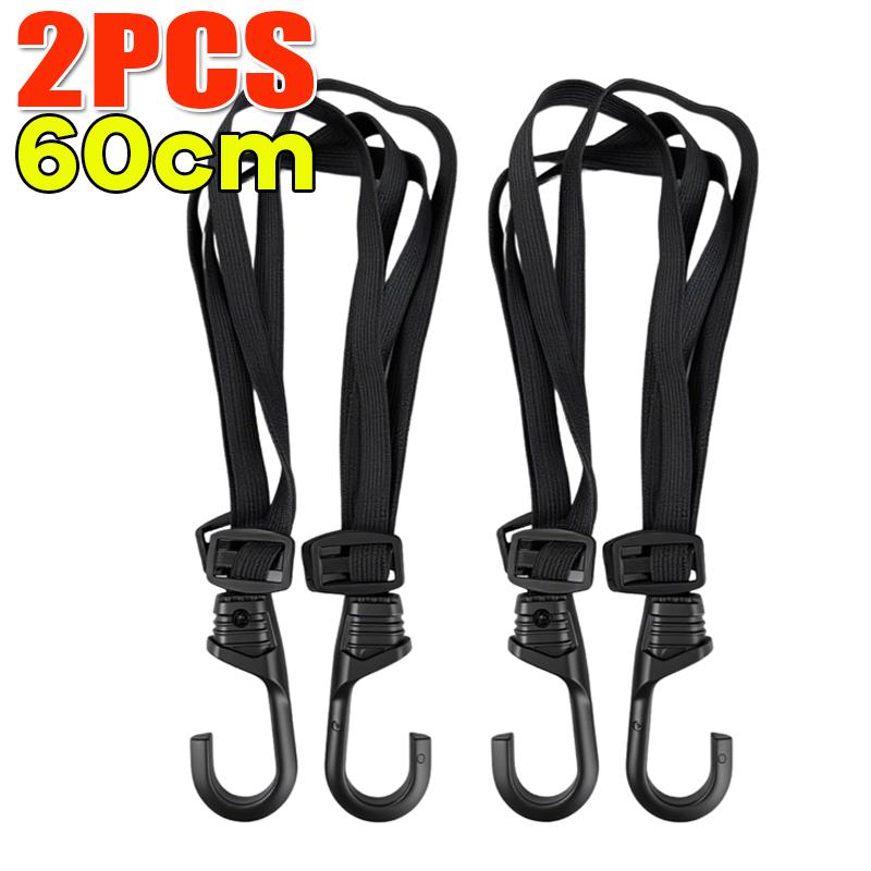 Motorcycle Helmet Luggage Strap with Adjustable Elastic Band and Hooks Multi-functional Luggage Elastic Rubber Band Strap
