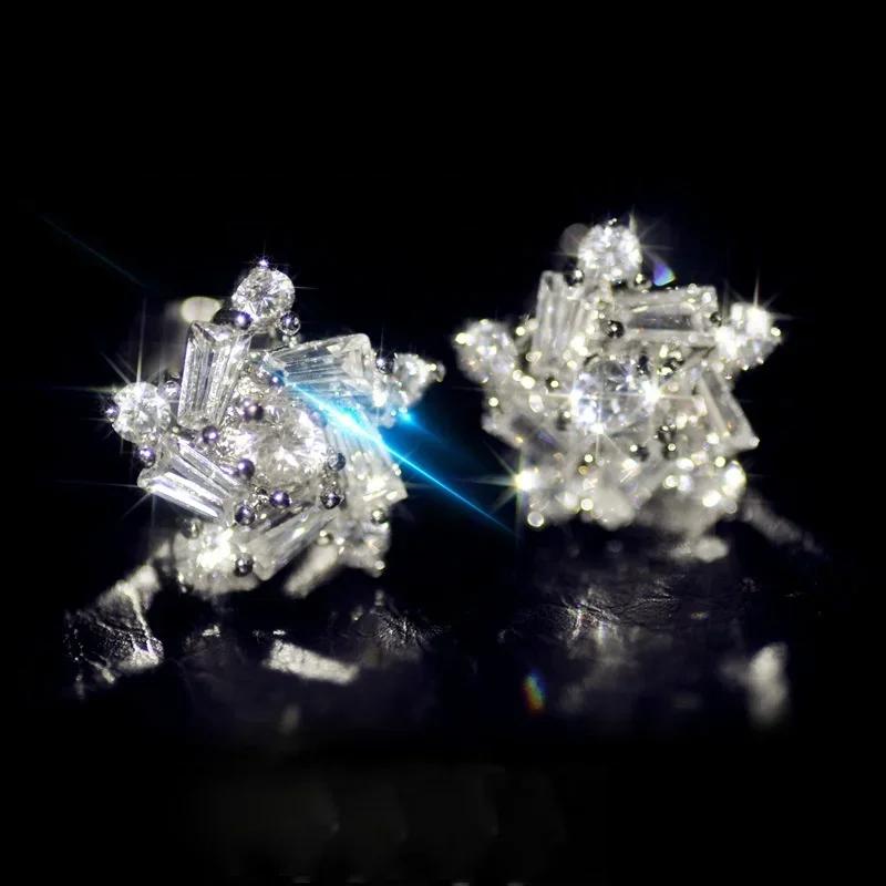 

Ne w Windmill Shaped Ear Studs for Women Full Inlaid Crystal Cubic Zirconia Earrings Delicate Girl Accessories Fashion Zircon медный