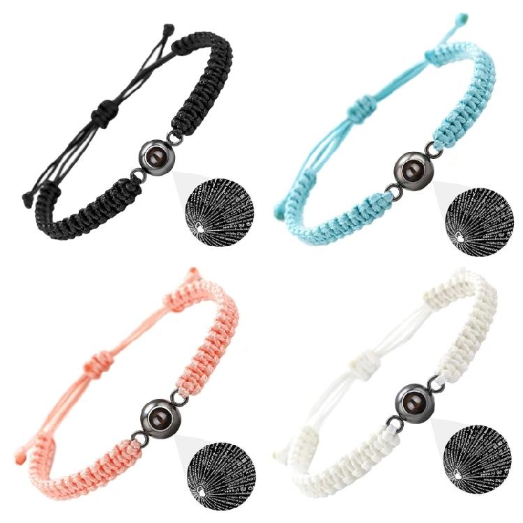 Multipurpose Mattes Stone Bracelet with I Loves You in 100 Languages Portable for Expressing Loves on Special Days