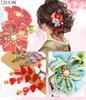 JZOON Hair with Flower Design and Perfect for and Available in 5 and H2534 Ornament, Handmade, Tsumami-zaiku Bells, Coming-of-Age Ceremonies,