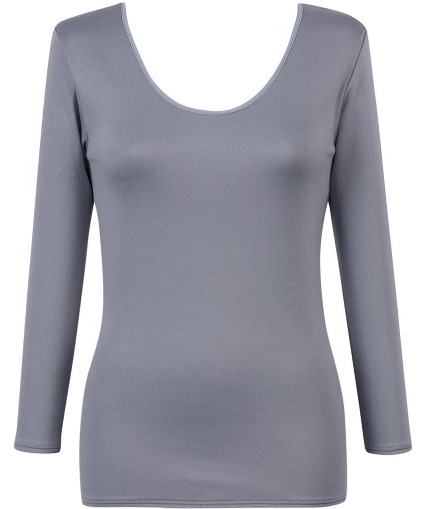 Warm Cotton Silk Long GY Wing/Wacoal Women's Innerwear, 100% (Skin Side), Lightweight, Protein-Treated, 3/4 Sleeve, Sleeve, Autumn/Winter, EL2850,