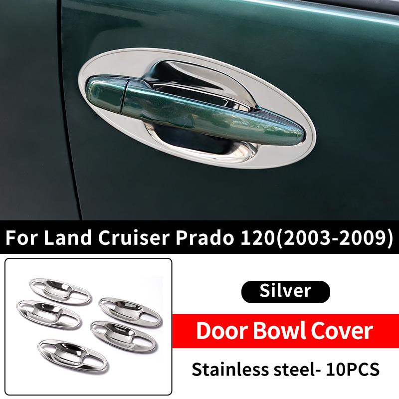 For Toyota Land Cruiser Prado 120 2003-2009 Styling Upgrade Decoration Accessories Lc120 FJ120 Chrome Door Handle 2008 2007 2006