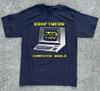 VTG Kraftwerk Band Computer World Schweres Baumwoll-Schwarzes T-Shirt S-4XL