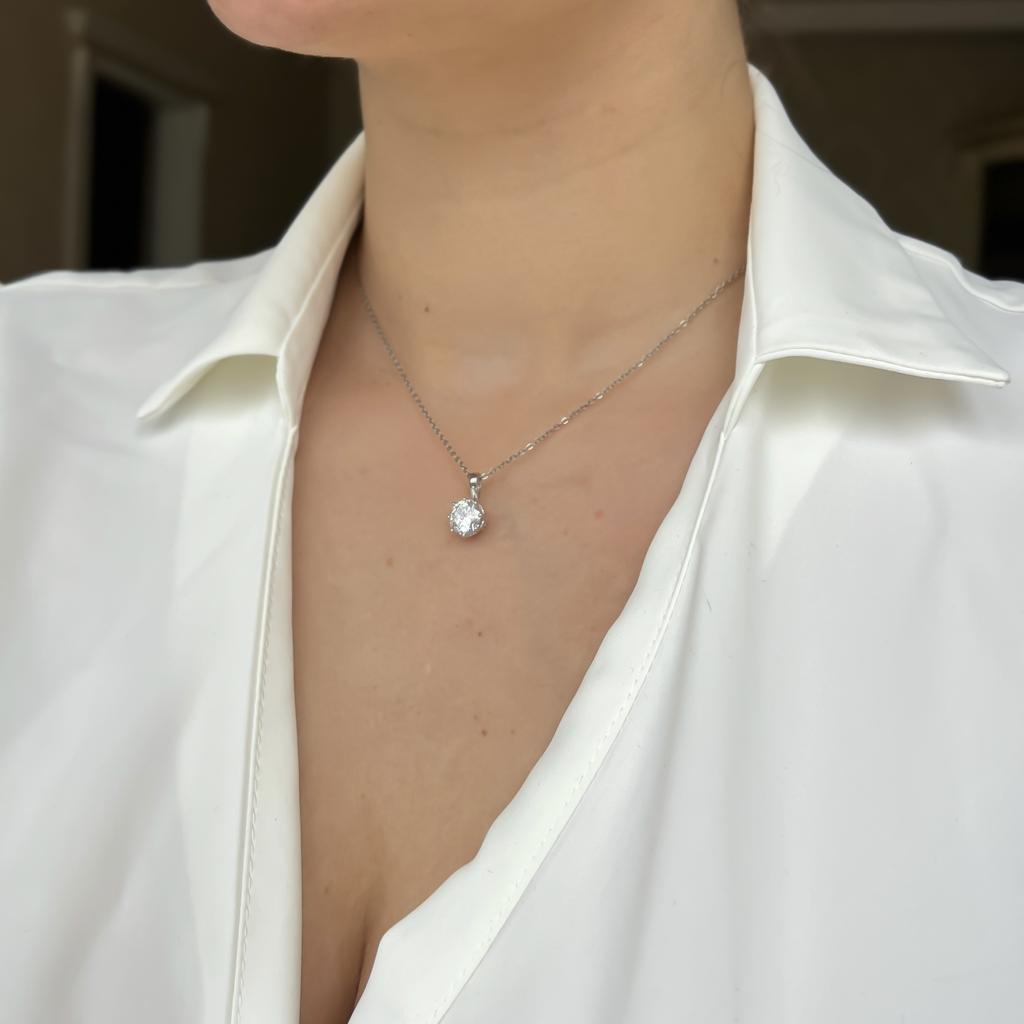 Silver Pendant with Cubic Zirkonia (2152156)