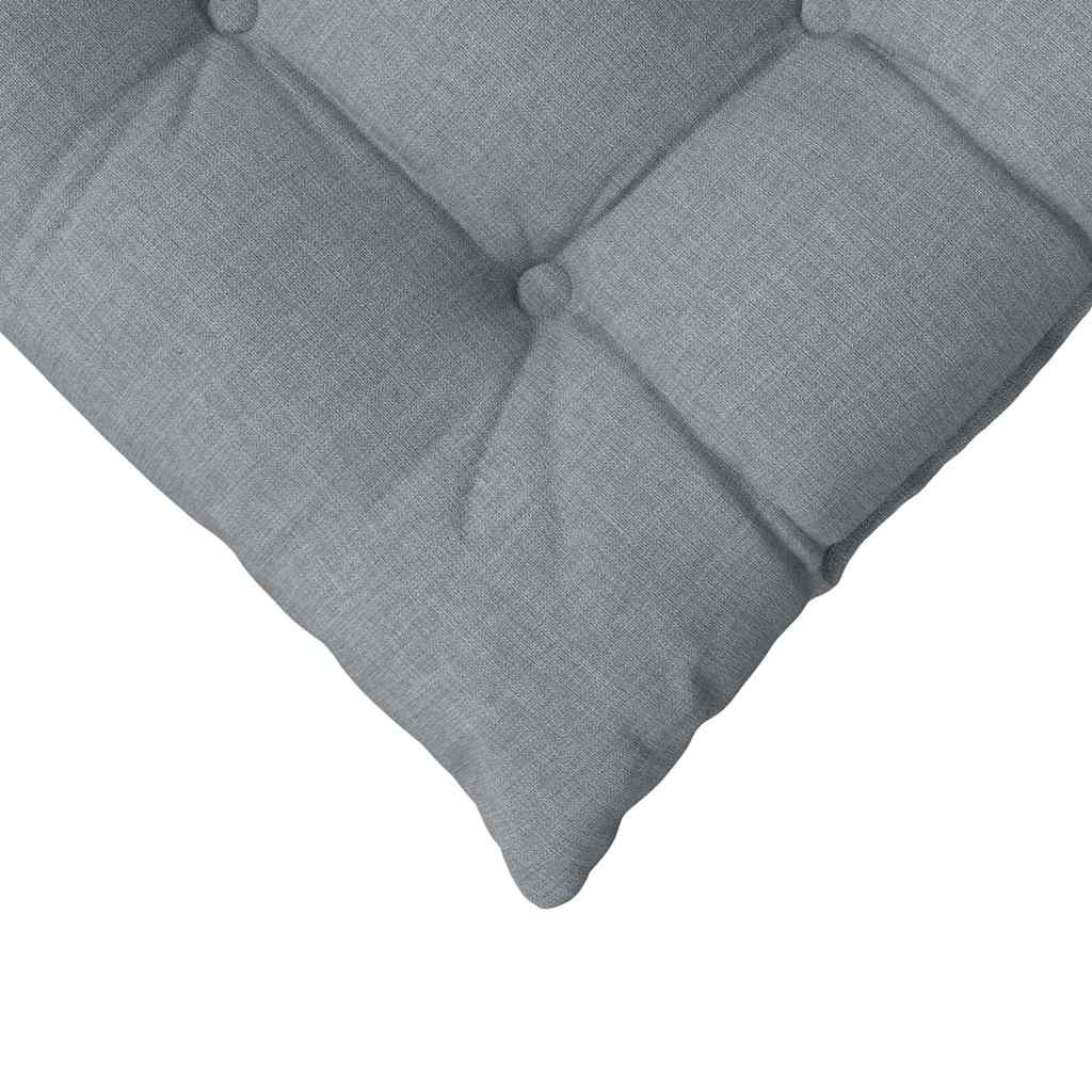 Seat Cushion Set 4 pcs Light Grey 40 x 40 x 6 cm Fabric