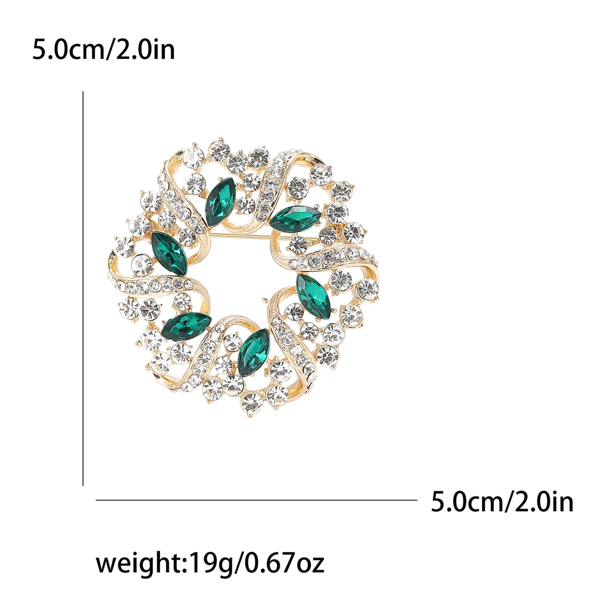 Модная брошь-венок из сплава со стразами, модная универсальная женская одежда для костюма, пальто, корсажа, аксессуары